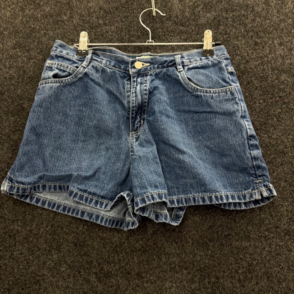 Vintage GEO Denim Shorts Medium Wash High Waisted 100% Cotton Size 16